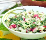 Простые и вкусные рецепты салатов из редиски Салат с добавлением редиски