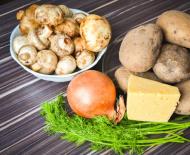Картофельные лодочки с курицей и грибами